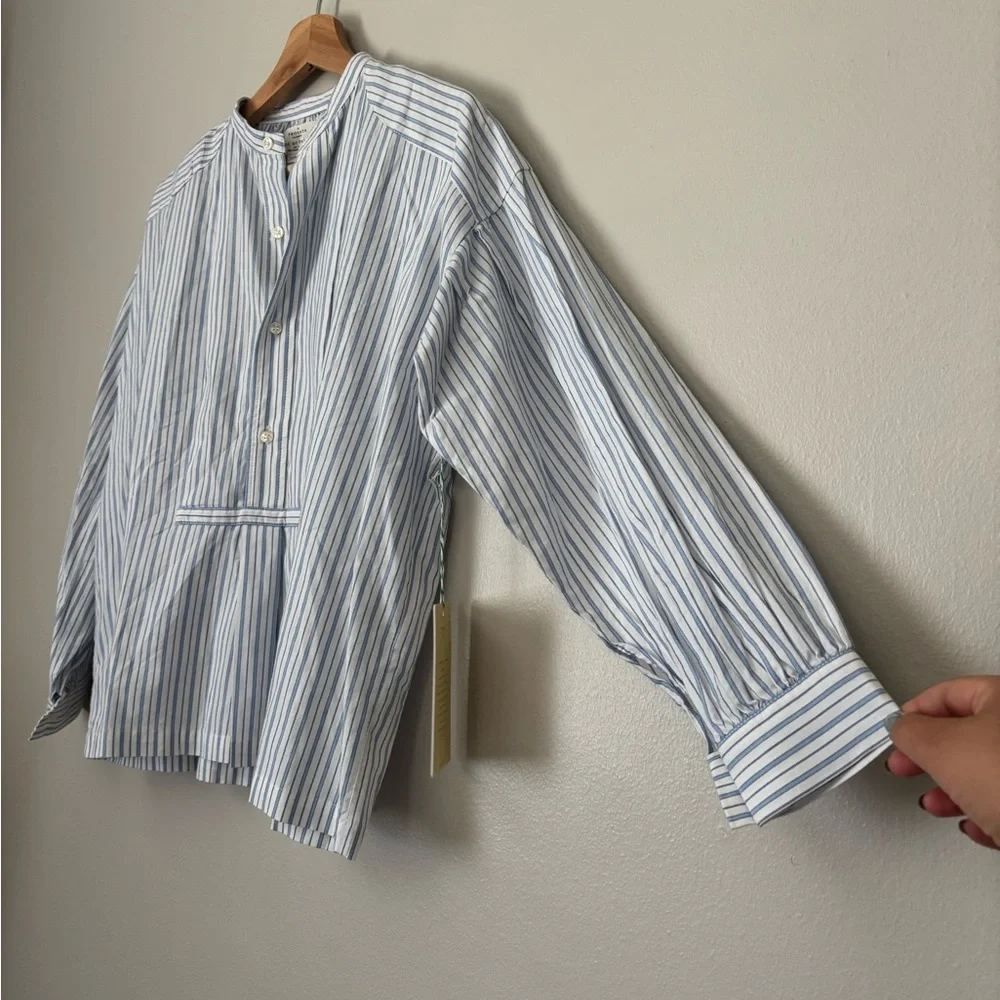 Trovata Beachy Coastal Striped Oversized Shirt - Picture 3 of 11
